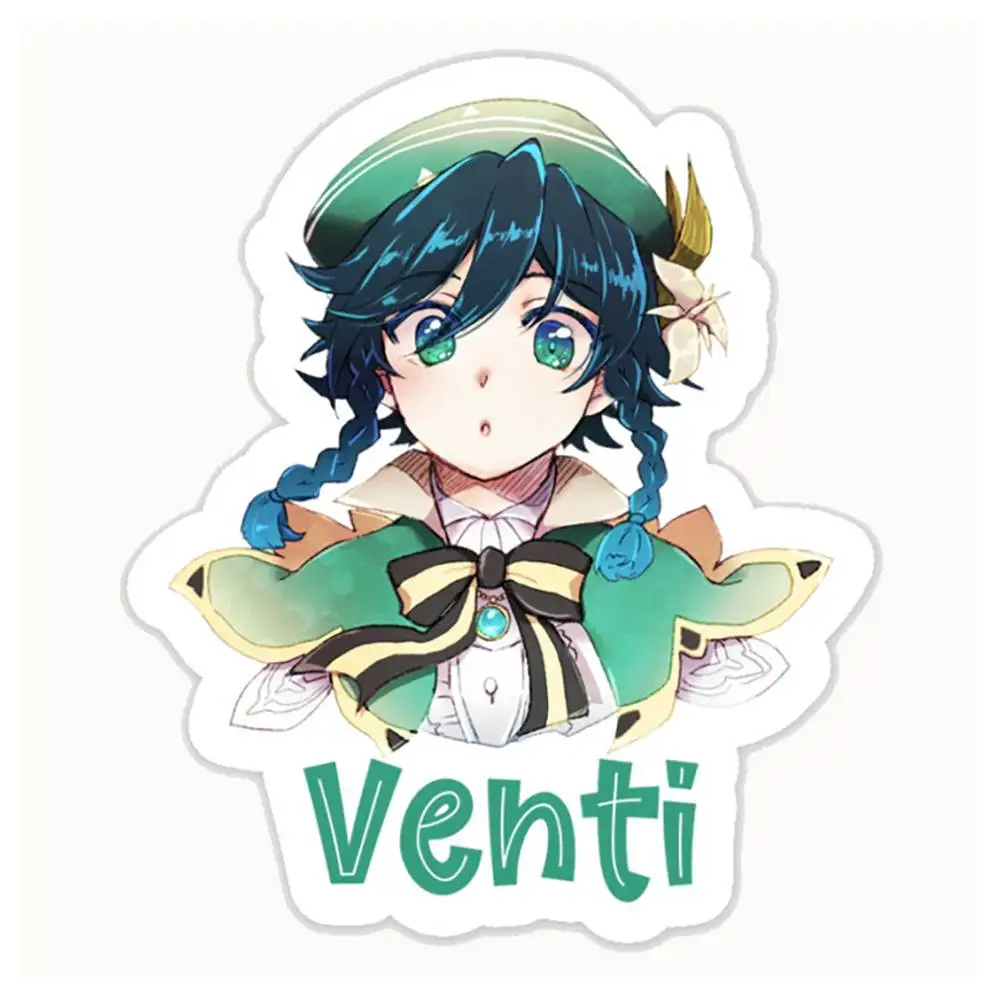 Genshin Impact Venti 4 Waterproof Stickers For Decorating Car Windows Motorcycles And Computers.
