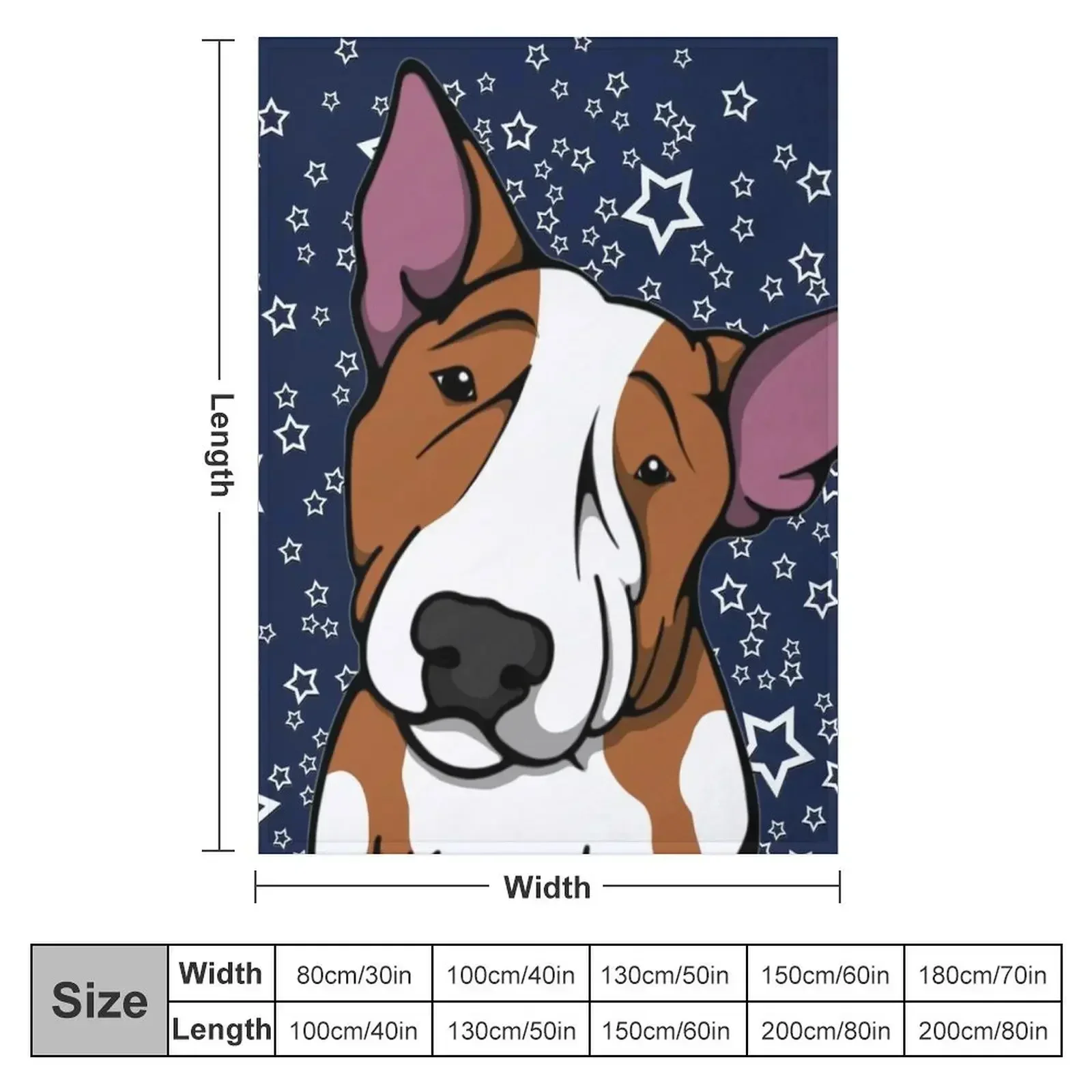 Starry English Bull Terrier Throw Blanket Flannels Cute Plaid manga Luxury Throw Luxury Blankets