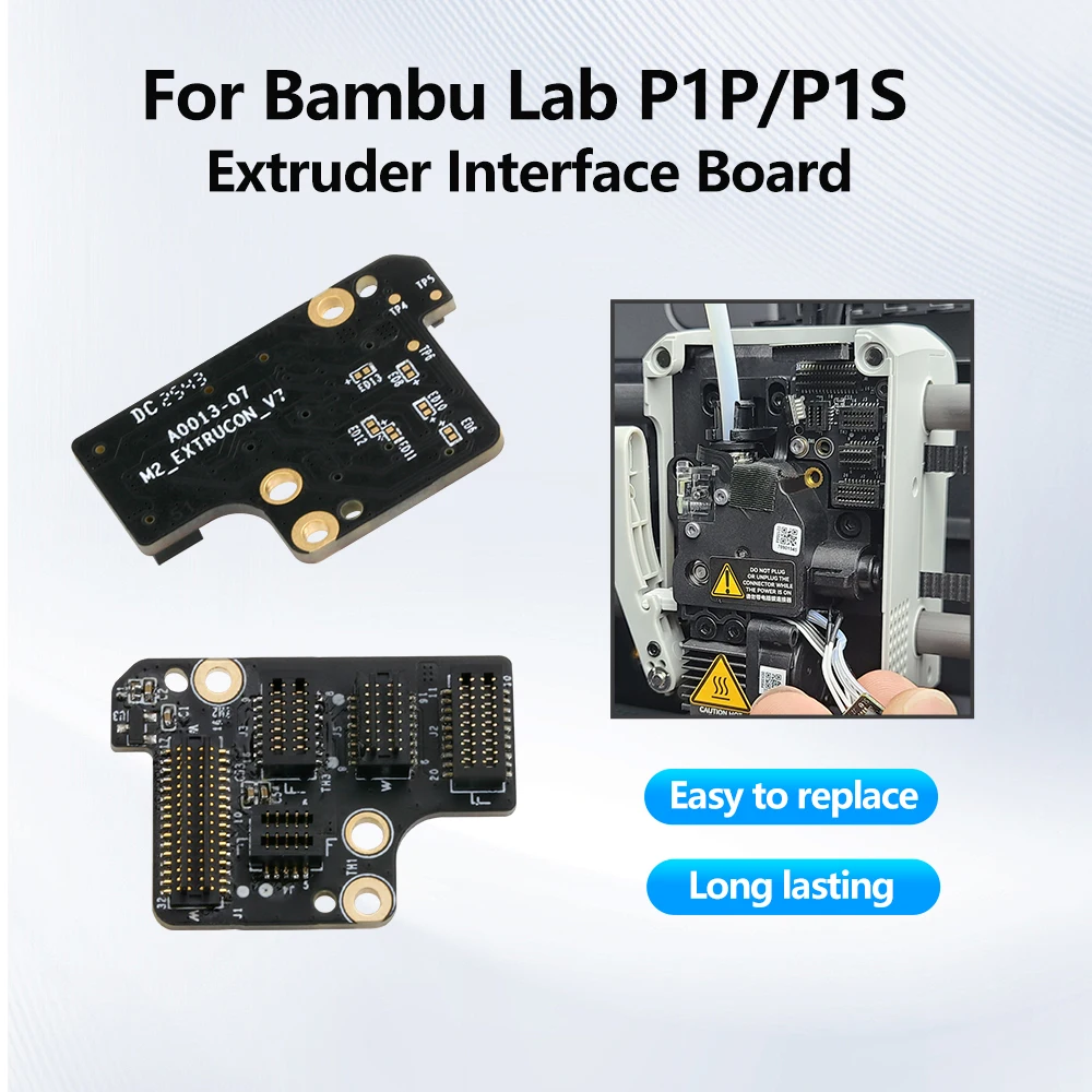 Extruder Interface Board For Bambu Lab P1P P1S X1 X1C Auxiliary PCB Board For Bambulab P1 X1 Series 3D Printer Accessories Parts
