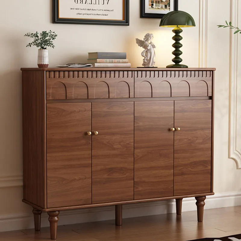 Wooden Organizer Shoe Shelf Living Room Display Storage Mobile Luxury Designer Shoe Cabinet Modern Zapatero Entrance Furniture