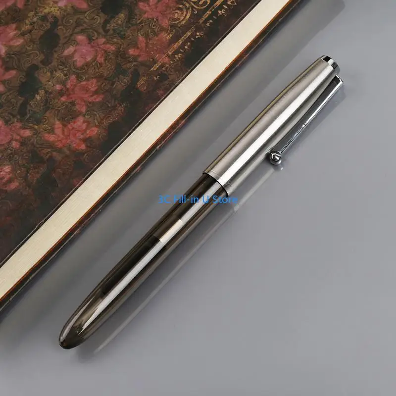 G8TA Vintage Thép không gỉ Fountain Pen 0.38mm NIB Business Office Quà tặng