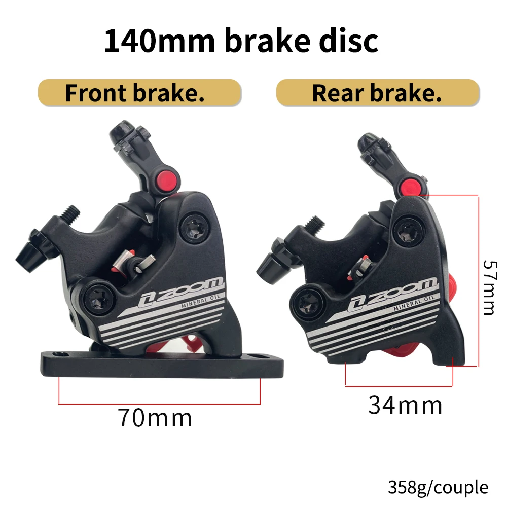 ZOOM HB108 Road Bike Hydraulic Brake Cable Pull Caliper Disc Brake Line Pulling Oil Pressure 140mm 160mm Bicycl Accessories image 4