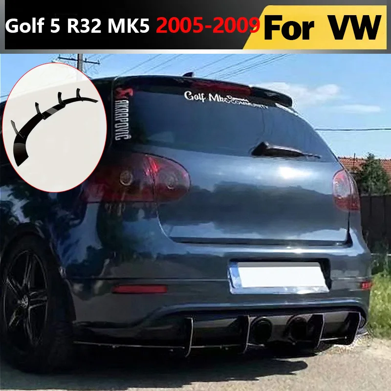 

2005 To 2009 for Volkswagen Golf 5 R32 MK5 Car Rear Bumper Spoiler Boot Lower Lip Canards Diffuser Splitter BodyKits Accessories