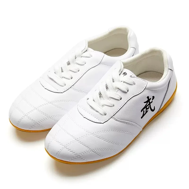 Men Woman Genuine Leather Wushu Tai Chi Kungfu Glamorous Shoe Routine Martial Arts Shoes Professional Competition Shoes