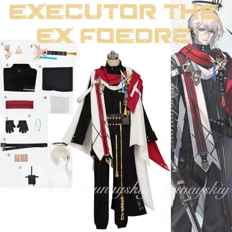 

Arknights Game Executor the Ex Foedere Cosplay With Exclusive Clothes For The Catholics And Beige Wigs Cosplay Costume Full Suit