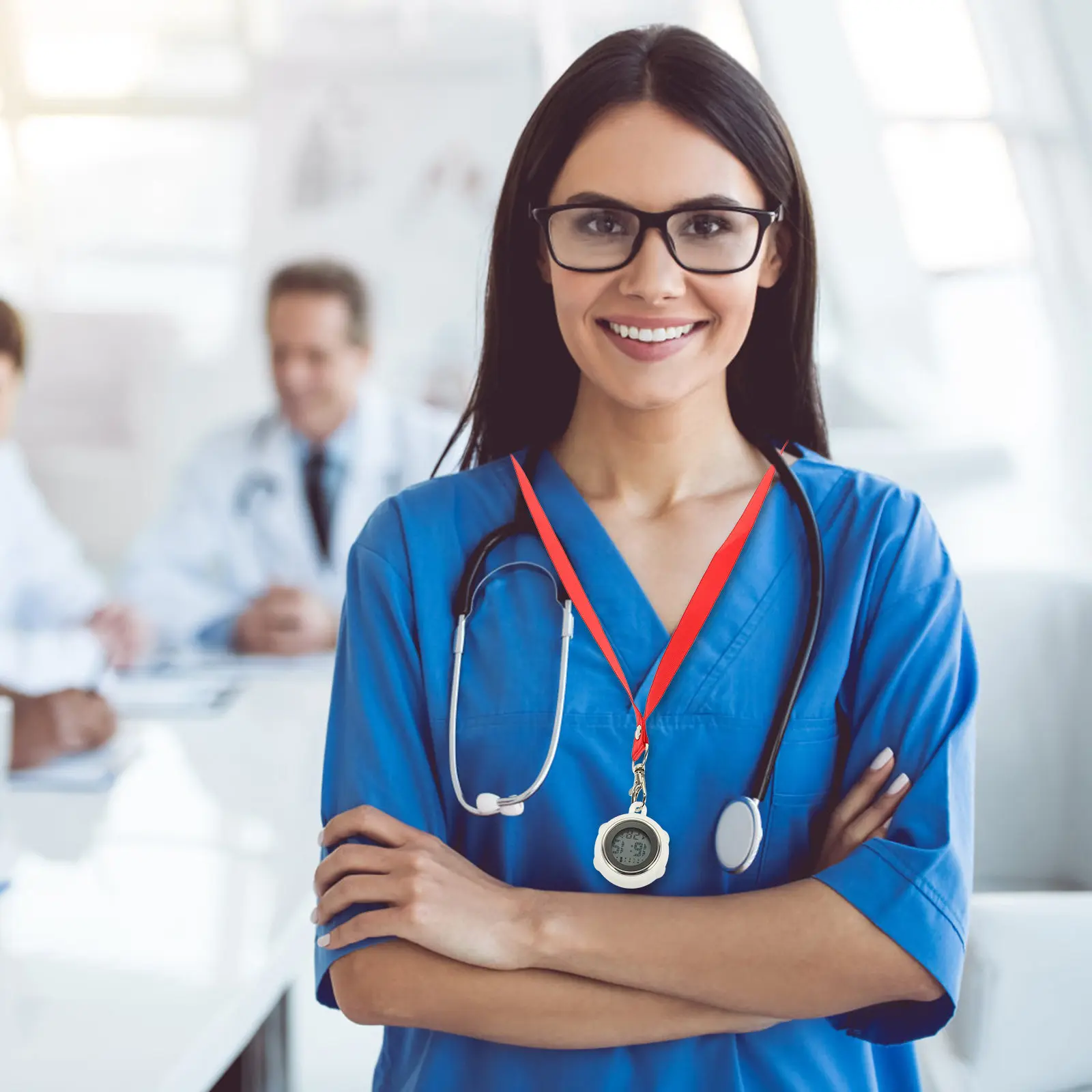 

Электронные цифровые часы-секундомер с креплением на ключ, легкие портативные часы для медсестер, подарок для медицинских работников