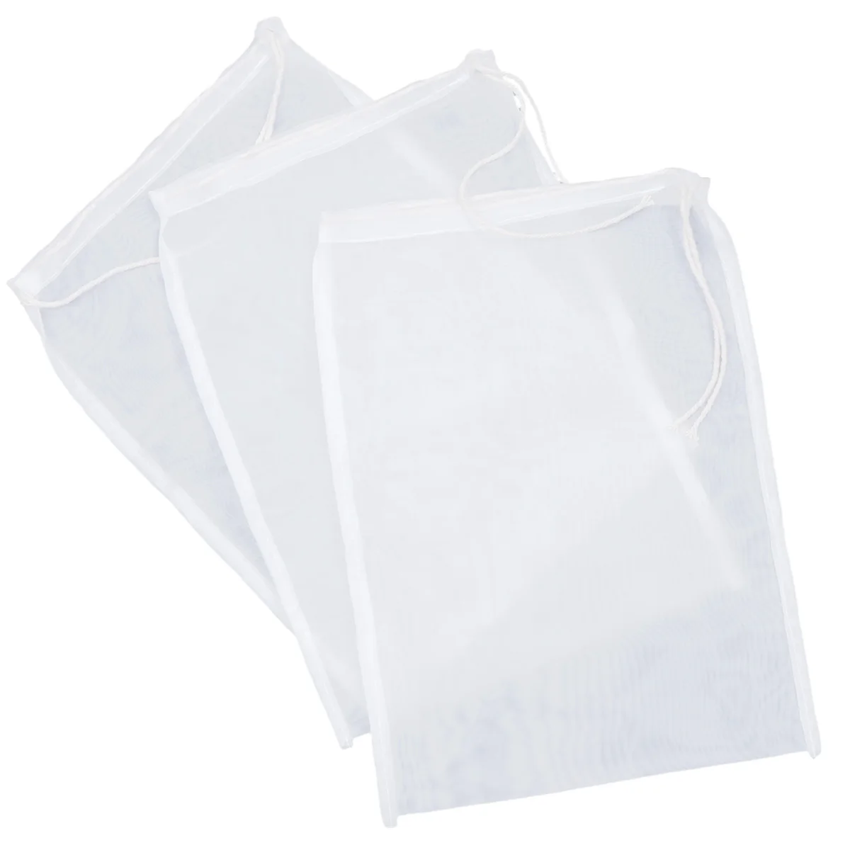 

3Pcs Filter Reusable Mesh Strainer Nut Milk Soy Yogurt Fruit Juice Pouch Food Yogurt Strainer Coffee Cheesecloth