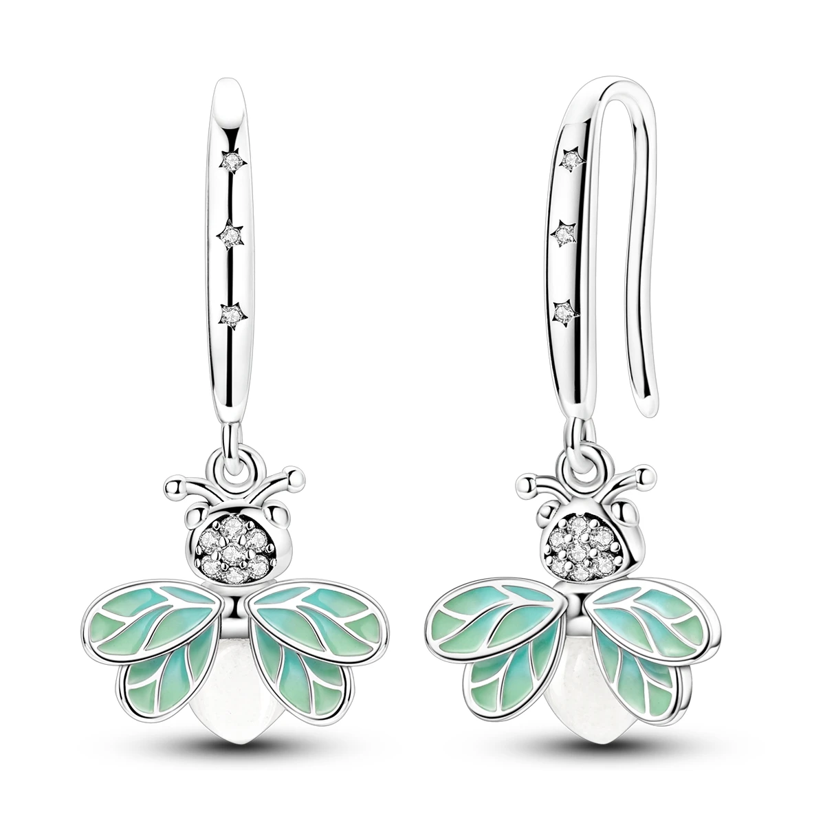 

925 Silver Earring For Woman Luminous Firefly Drop Earring Original Jewelry Gift