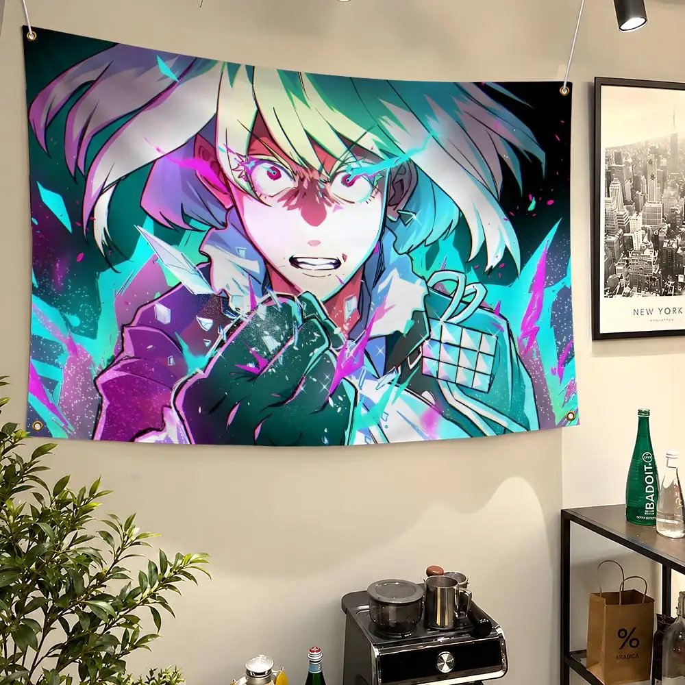 Movie PROMARE Burning Rescue Burnish Flags Wall Hanging Flag Banners For Birthday Parties Outdoor Bedroom Dorm Room Decor