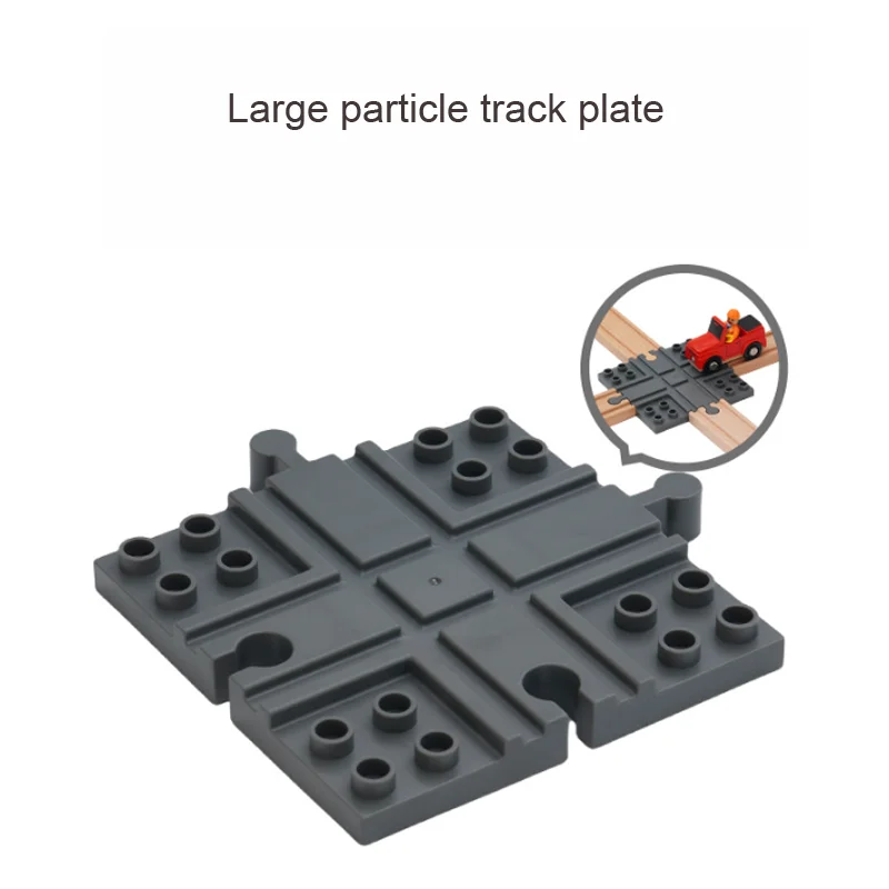 나무 기차 트랙 액세서리 크로스 철도 장난감, 기차 장면 레이아웃 소품 장난감, 어린이 유아 선물