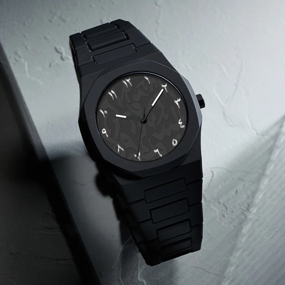 Arabic Dial Waterproof Watch Plastic Strap Round Dial Quartz Watch Exquisite Design Color Strap Couple Watch Business Occasions