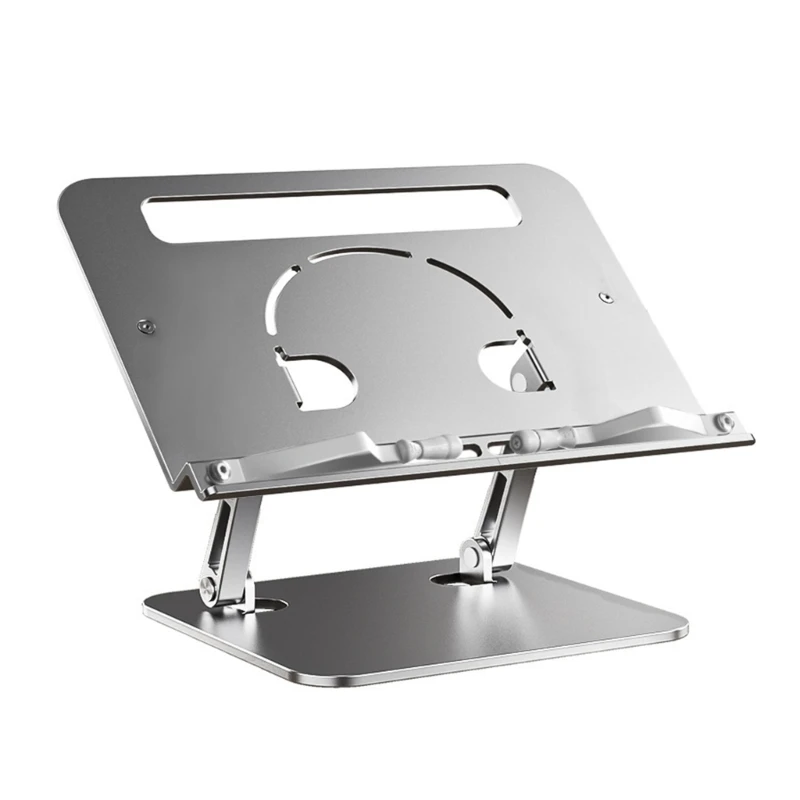 

F68B Silver Laptop Holder Stand Aluminum Construction for Students and Professionals
