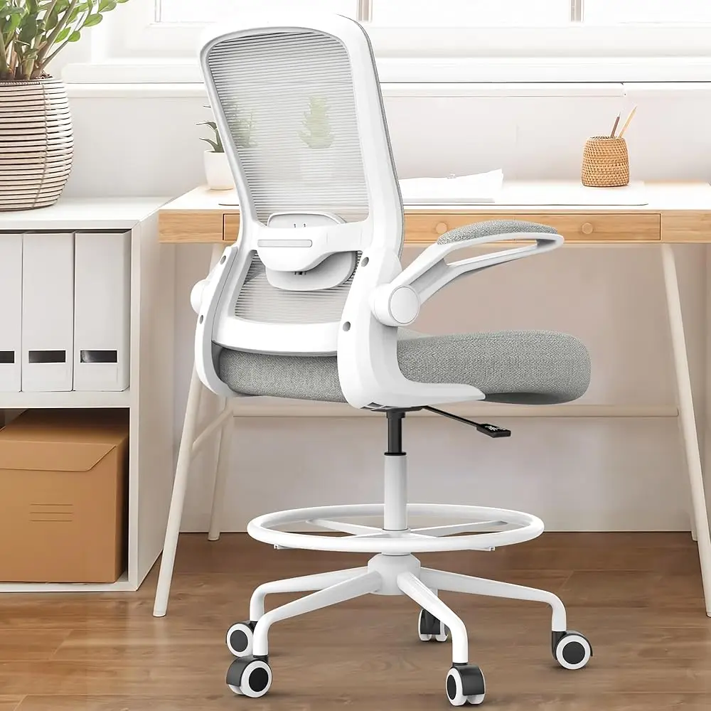 

, Tall Office Chair With Adjustable Lumbar Support, Ergonomic Standing Desk Chair, Mesh Computer
