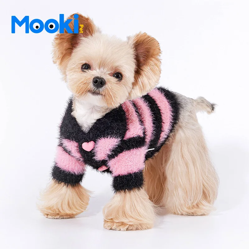 MOOKIPET Blackberry Cardigan  Pet puppy Clothing small and medium-sized dog cat  Autumn and winter warm clothes  Chihuahua