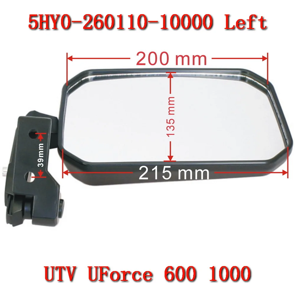 

ORIGINAL Rear View Mirror LH For CFMoto UTV Accessories UForce 600 CF600ATR CF600UU CF600UZ CF Moto Part 5HY0-260110-10000