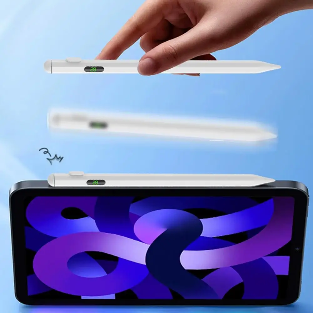 Kapazitiver Stift schlanker Stift Bleistift universeller wiederauf ladbarer Stift mit Power-LED-Display für Handy-Tablet schlank für iPad