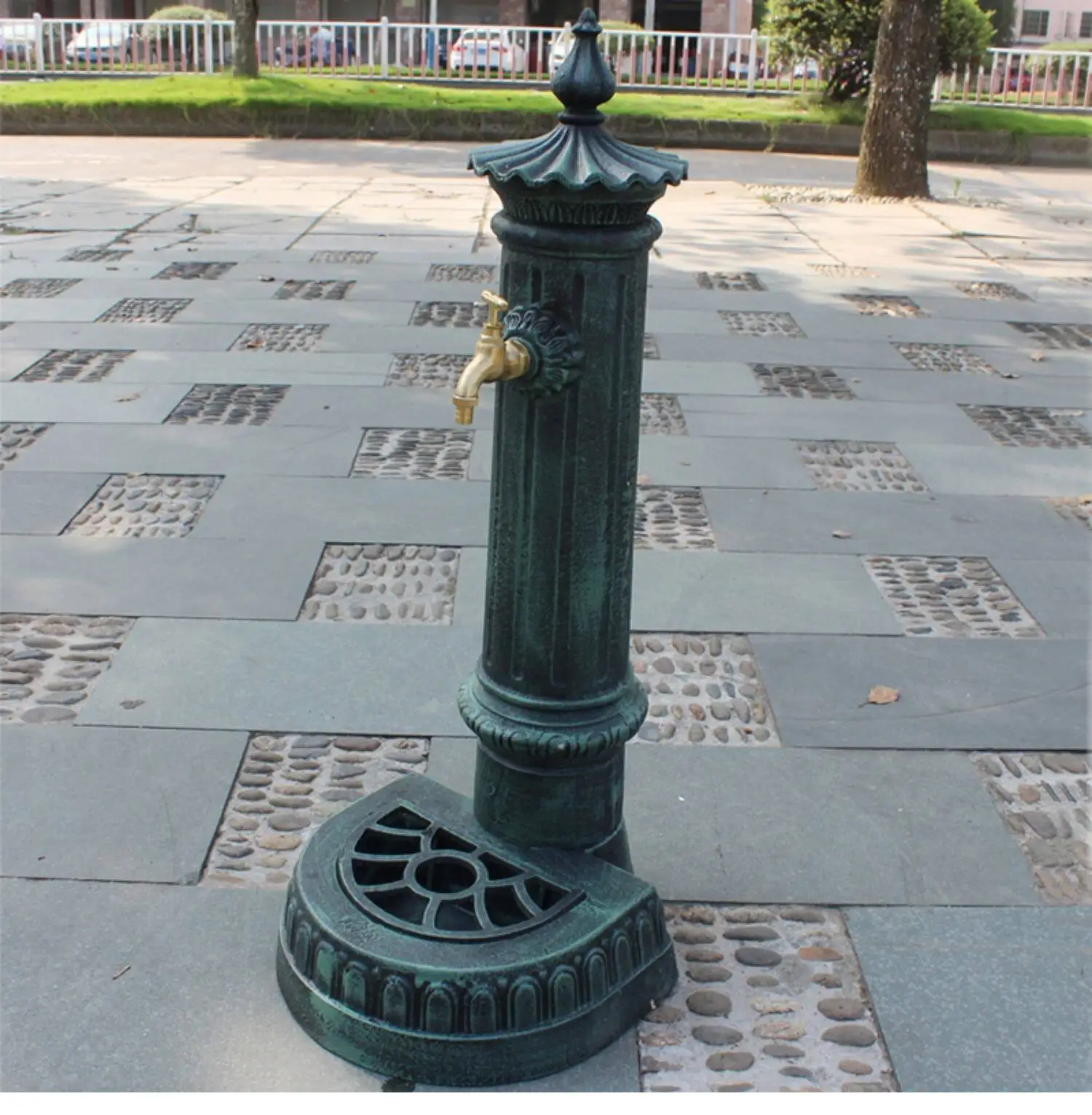 HYS cast iron handicrafts retro vertical sink courtyard home floor type washbasin washbasin home decoration ornament