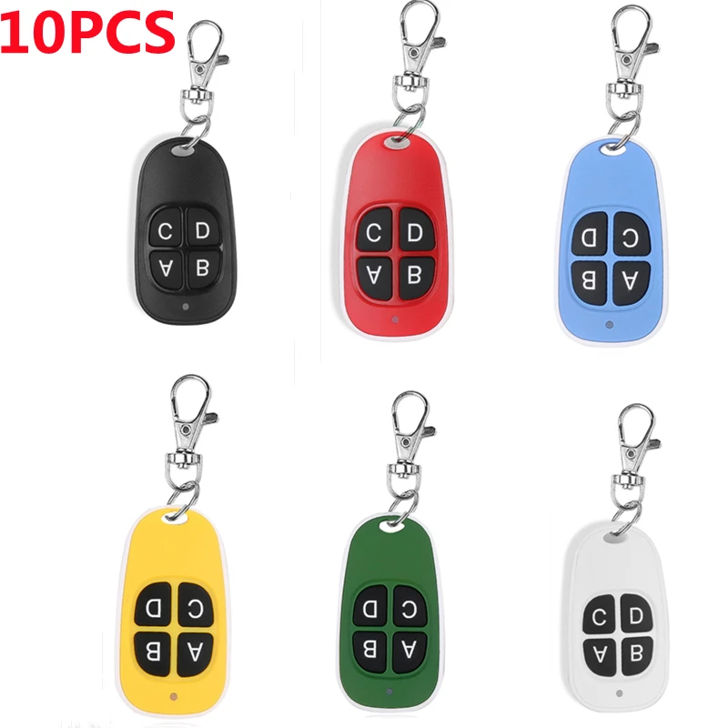 10PCS 433MHz Smart Copy Wireless RF Remote Control Duplicator 4 Channel Electric Gate Garage Door Key Switch Fob Controller