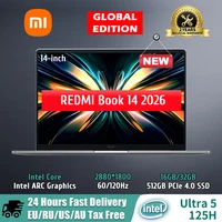 NEW 2026 Xiaomi Notebook REDMI Book 14 Laptop Ultra5-125H/16G/512 Starlight Silver Intel Arc Graphics 14 "2.8K Screen PC MI