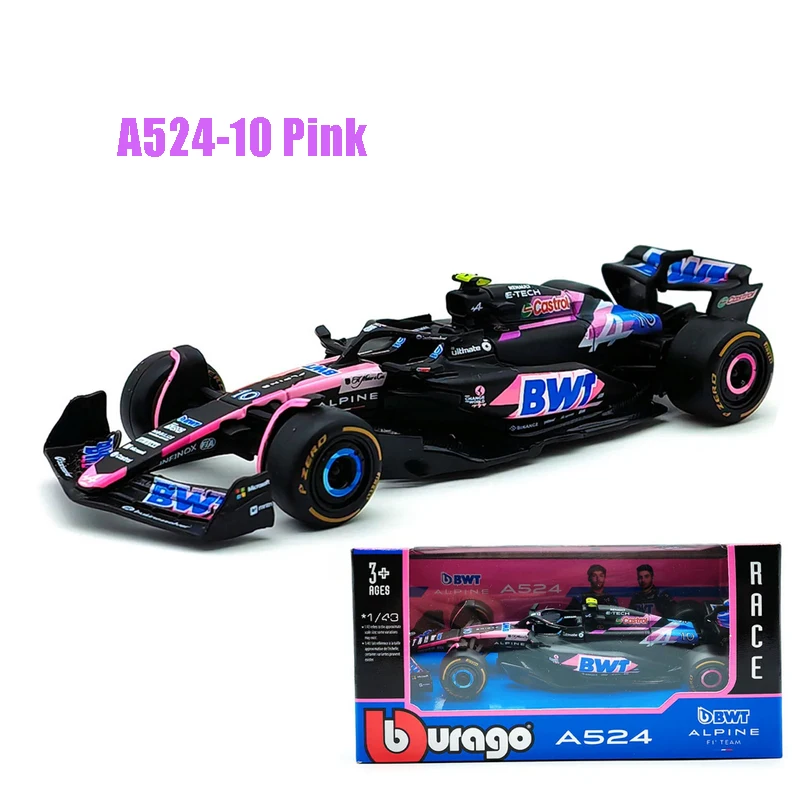 Bburago A524 BWT 1:43 Aston Martin F1 #14 Alonso Alloy Car Red Bull RB20 Die Cast Model cars  Ferrari SF24 16# Toy McLaren mcl38