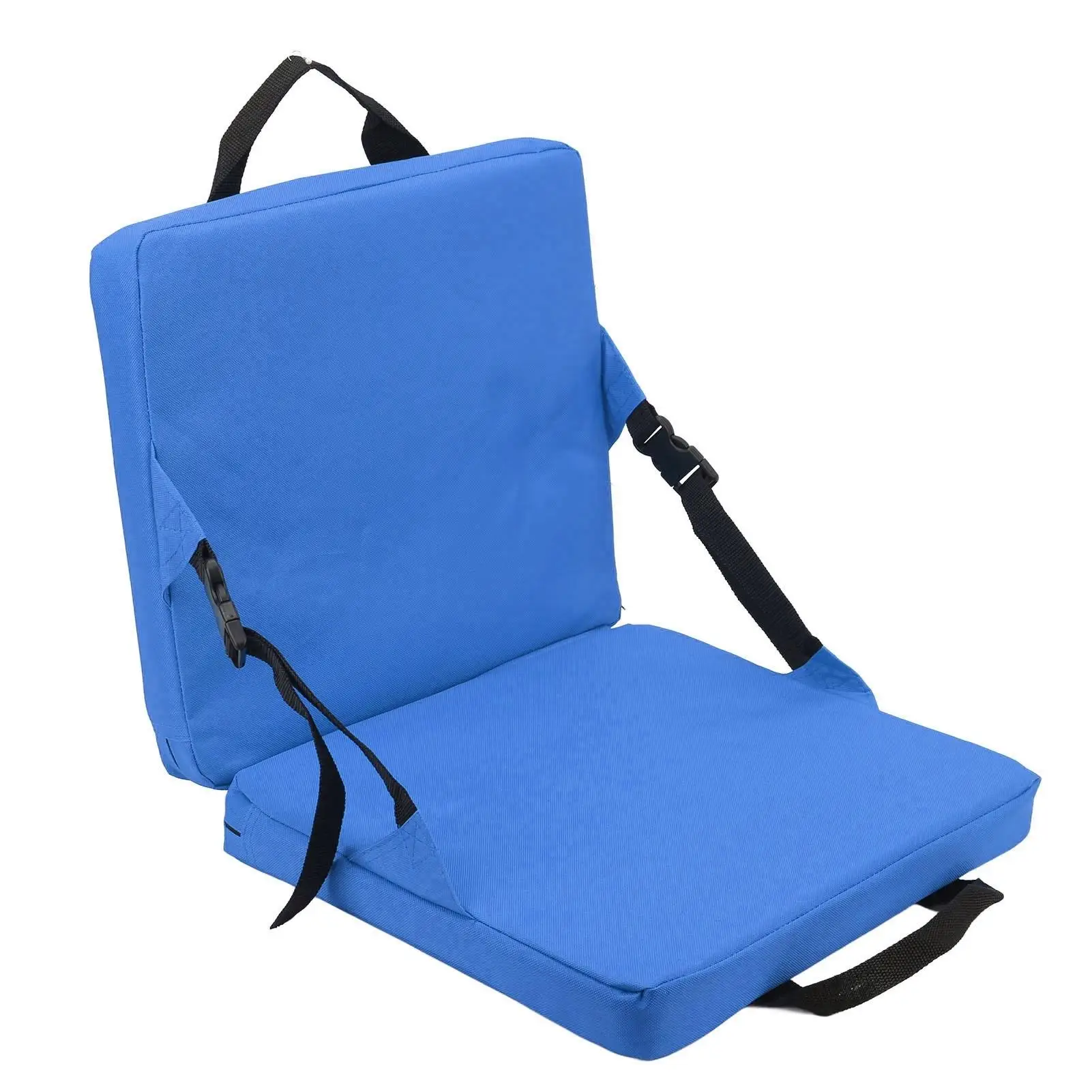 Portable Folding Chair with Backrest & Soft Cushion for stadium , Beach, Camping - Lightweight Outdoor Seating