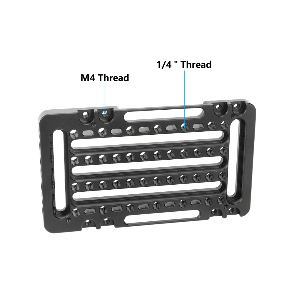 CAMVATE Placa de queso multiusos para placa de batería con montaje en V/patrones VESA de 75 y 100 mm Monitor Cámara Soporte PlatformBaseplat