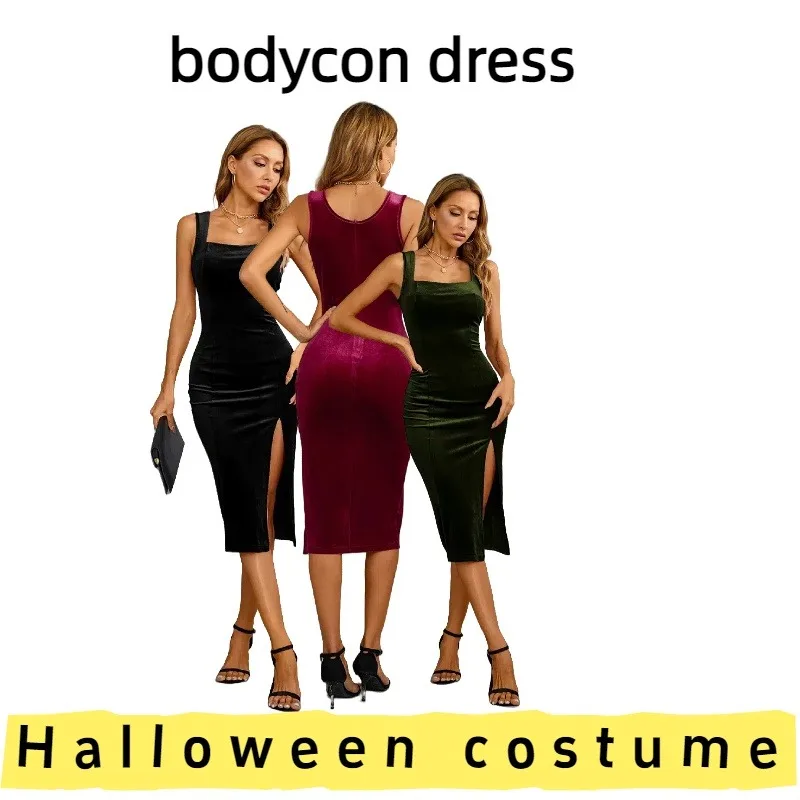 

Европейско-американское женское вечернее платье с квадратным вырезом и подолом для выходных, вечеринок, официальных мероприятий, повседневных