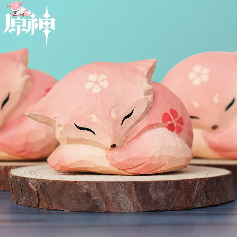 

Деревянная фигурка Yae Miko из Genshin Impact, ручная работа, скульптура из цельного дерева, настольное украшение, подарок для фанатов аниме.