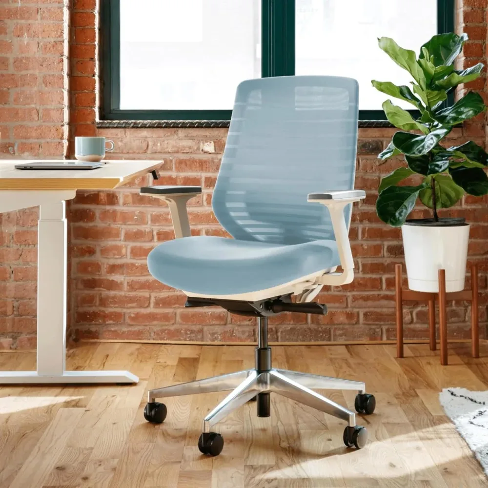 Ergonomic Chair - A Versatile Desk Chair with Adjustable Lumbar Support, Breathable Mesh Backrest, and Smooth Wheels