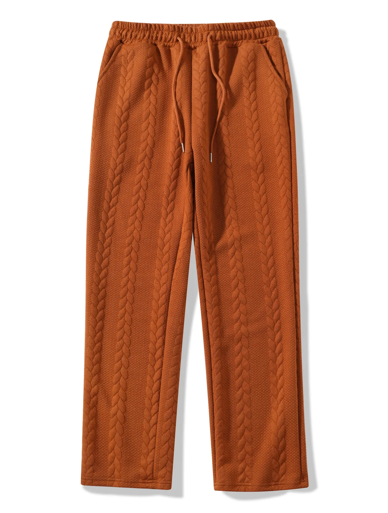 Herren Zweiteiliges Set aus Jacquard-Stoff: Kapuzenpullover mit Kordelzug und Weite Hose, Weiche Freizeitkleidung für Zuhause, Vielseitige Alltagskleidung für Männer – Detail 27
