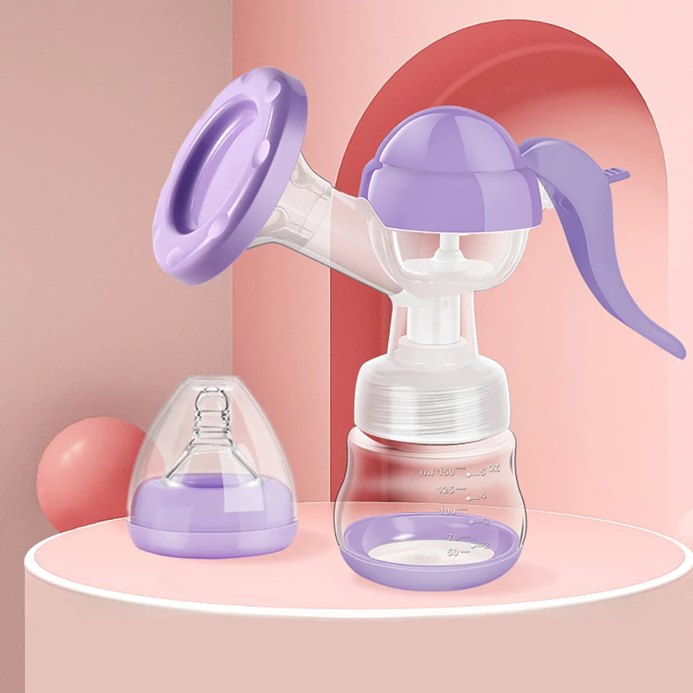 

AnGku Manual Breast Pump Hand Pump for Breastfeeding 2-speed Adjustable Portable Breast Pump Breast Milk Collector Baby Bottles