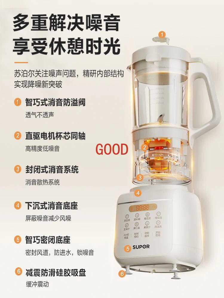 Wall breaker soy milk household automatic static bass new multi-function