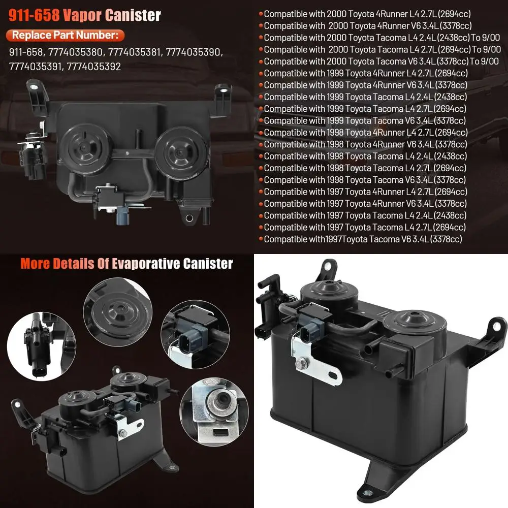 

77740-35392 Канистра для пар, совместимая с Toyota 4Runner Tacoma 2.4L 2.7L 3.4L 1996-2000, замена угольной канистры Evap для 911