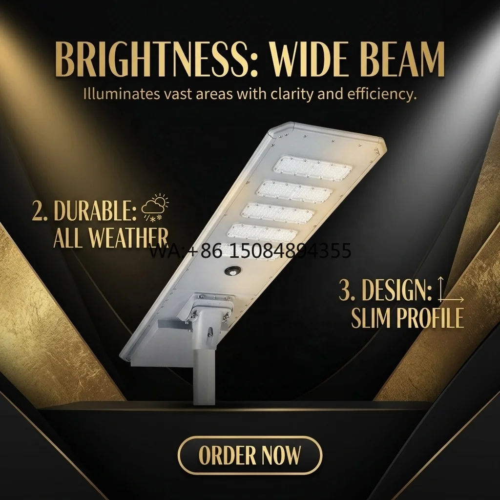 Customized Outdoor High Bright 30W 40W 50W All in One Solar DC Aluminum LED Street Light IP65 Waterproof for Road