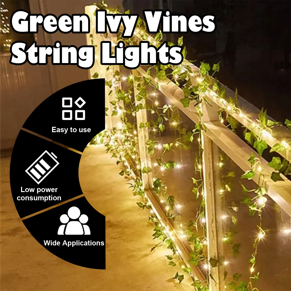 2/5/10m Maple Leaf String Lights Christmas Battery Operated Garden Decor Lighting Home Decoration Light 3000k Fairy Garland Vine