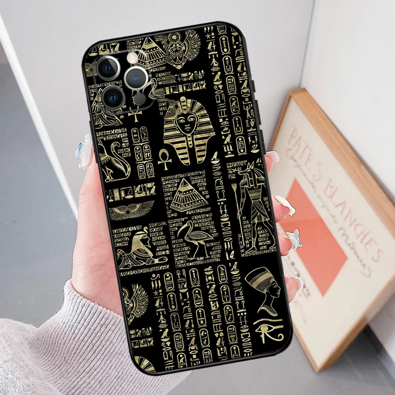 Ancient Egypt Egyptian God Horus Kemetic Heru Case For iPhone 12 13 Mini 11 14 15 Pro Max Plus X XS XR SE 2020 SE 2022 7 8 Coque