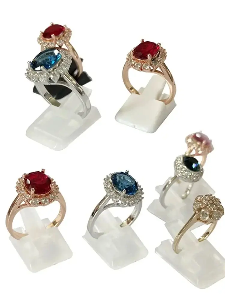 Wholesale Mini Display Rack Ring Plastic Clip Jewelry Display Bracket Home Ring Display Props