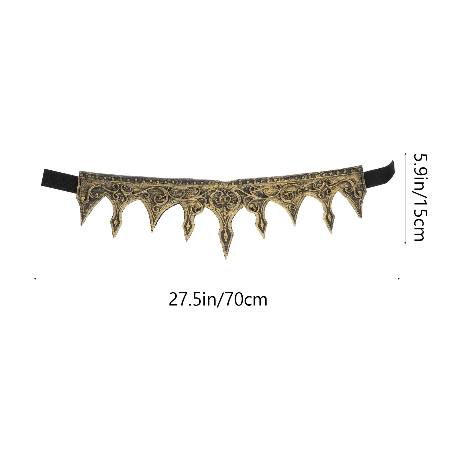 Ipetboom Royal Mittelalter Halloween Stirnband PU Gothic Kopfschmuck für Männer Frauen Vintage Cosplay Kostüm Zubehör