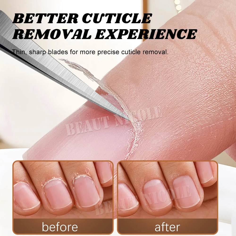 큐티클 가위 스테인리스 스틸 초미세 곡선 블레이드 소형 가위 손톱 손질 눈썹 속눈썹 건조 피부 가위