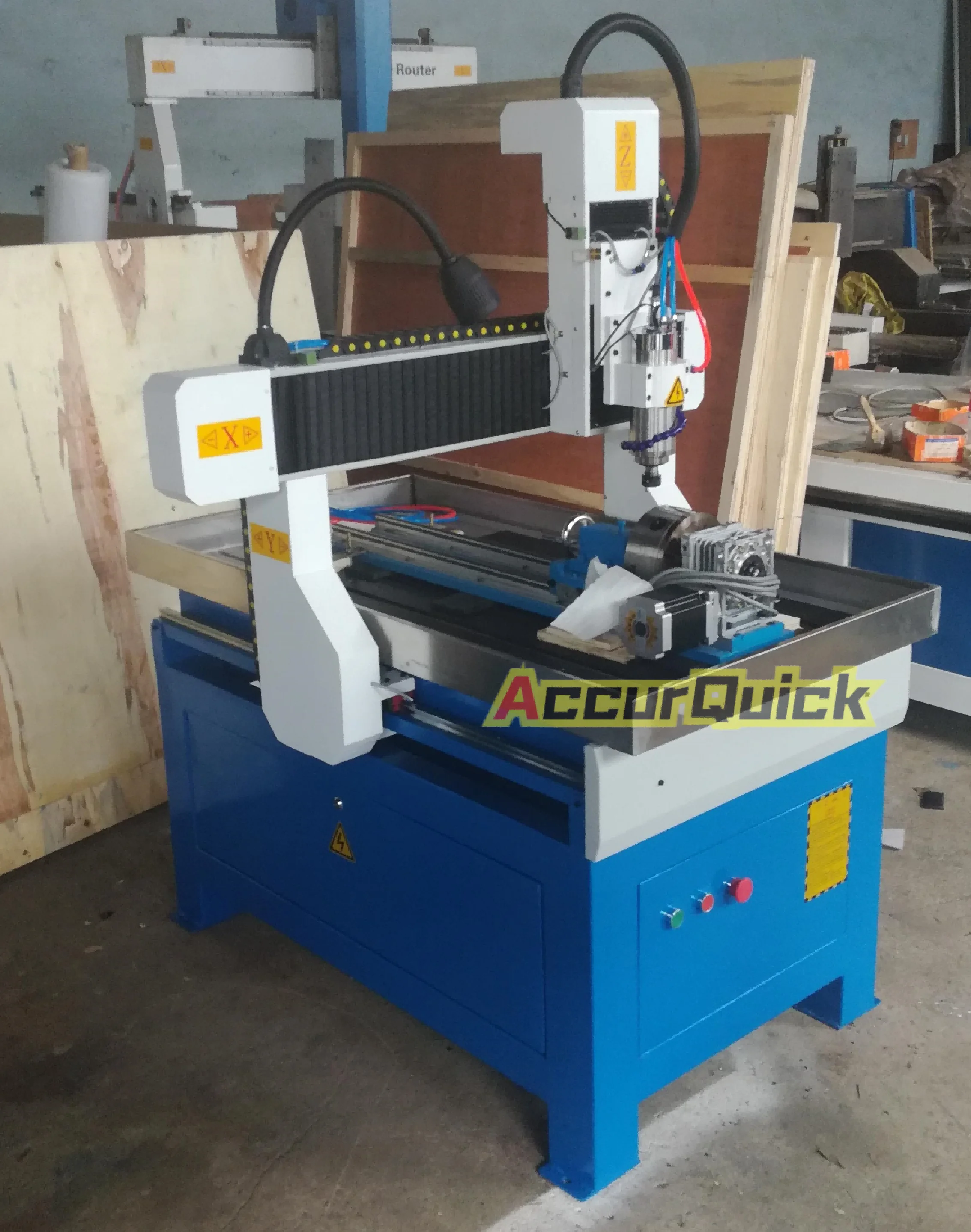 

China Manufacture 600*900mm CNC Router for Wood Metal Acrylic PVC ABS MDF with Rotary Attachment