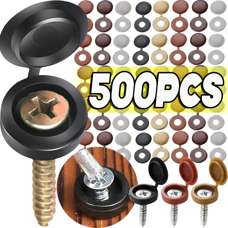 10/500pcs Nails Screw Caps Plastic Protective Covers Car Nuts Decorative Cover Self-tapping Screw Folding Cap Furniture Hardware