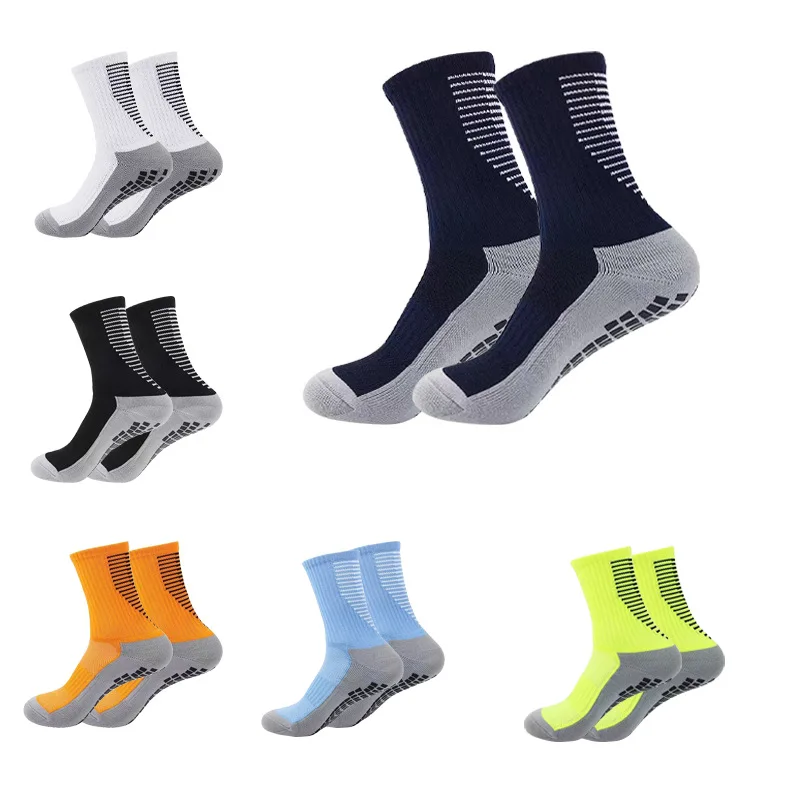 

10 pairs Professional anti slip sports socks men's mid tube towel bottom breathable outdoor competition training football socks