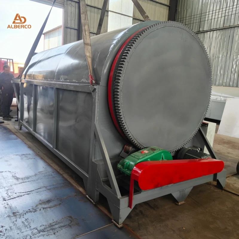 

High Efficiency Stainless Steel Industrial Rotary Drum Dryer Machine With Gear For Grain Sawdust Sludge Manure Drying