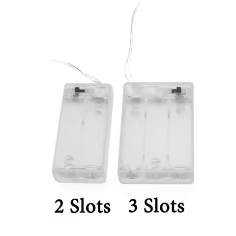 AA Power Battery Storage Case Box Holder 2 3 Slots AA Battery Holder Box Case Battery Socket With Wire Leads ON/OFF Switch