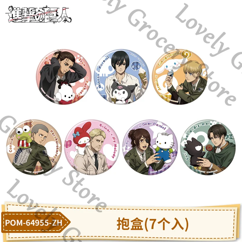 Подлинное аниме Conny Springe Attack on Titan Eren Jaeger Hange Zoe Shingeki No Kyojin, значок с героями мультфильмов для косплея, эмблема талисмана, подарок