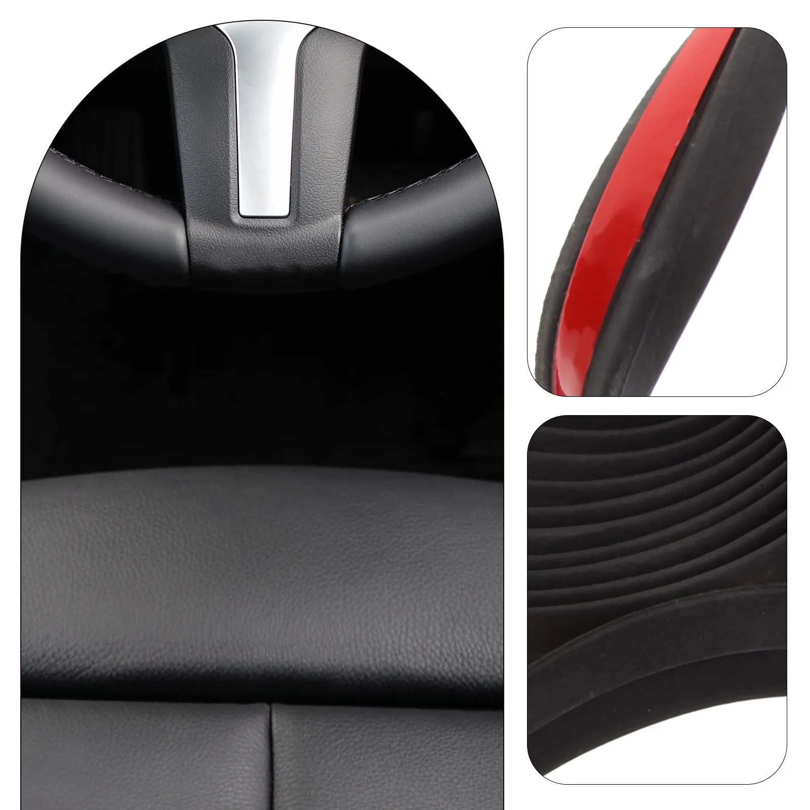 4 Meters Car Door Sealing Strip Flexible Rubber Door Edge Guard Universal Fit for Cars Refrigerators Cabinets Noise Isolating