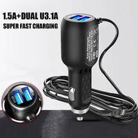 DVR Charging Cable Dash Cam Car Charger Mini USB Dash Cam Car Charger Car Cigarette Lighter 12-24V For DVR Camera GPS C9K9