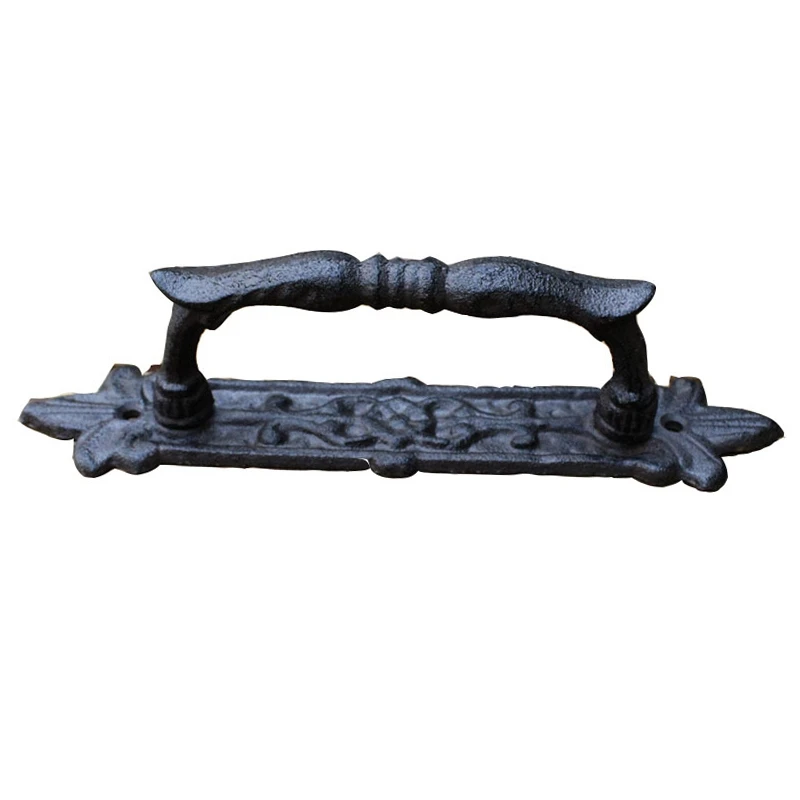 

8X European Retro Cast Iron Craft Door Handles For Garden/Courtyard Door Handle Decoration For Home Door