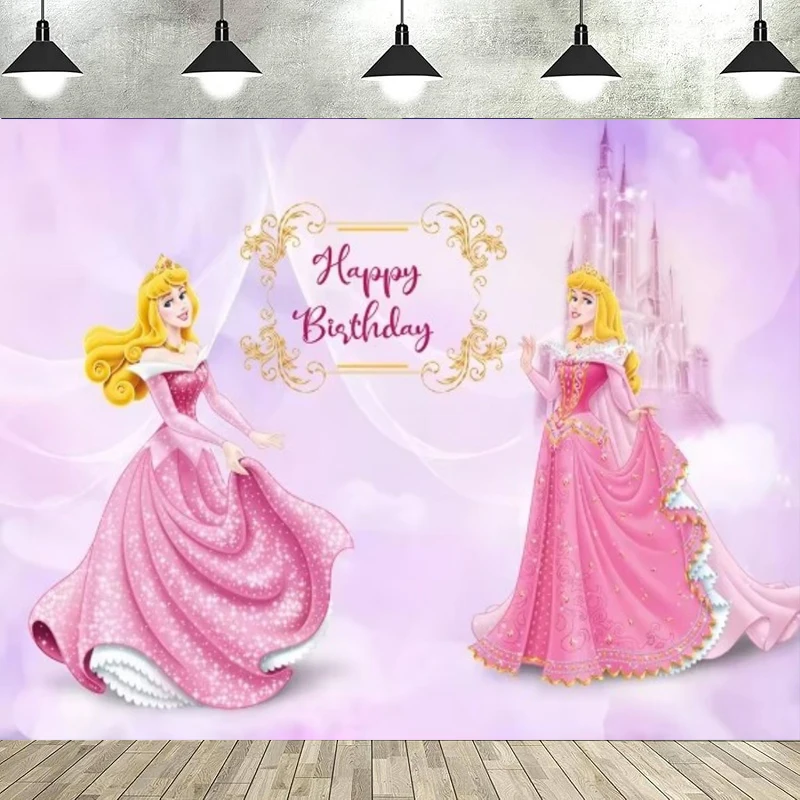 Sleeping Beauty Aurora Photography Backdrop Princess Girls Birthday Party Poster Bedroom Room Decoration Background Banner