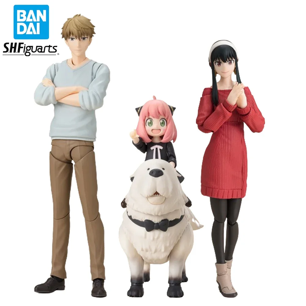 

In Stock Original BANDAI SHFiguarts SPYxFAMILY Loid Forger Bond Anya Forger Yor Forger Figure Anime Action Model Genuine Toy